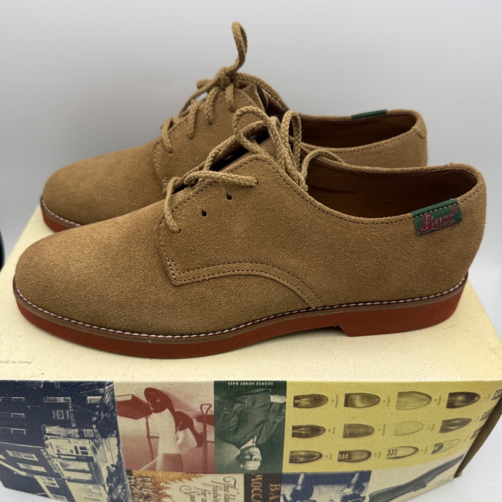 G.H. Bass Dirty Buc Oxford Womens 9M Tan Suede Lace Up Derby Shoes New